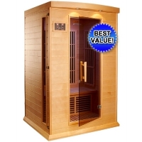 2 Person Sauna Carbon FAR Infrared Maxxus - Hemlock with CD Player & MP3 Hook Up