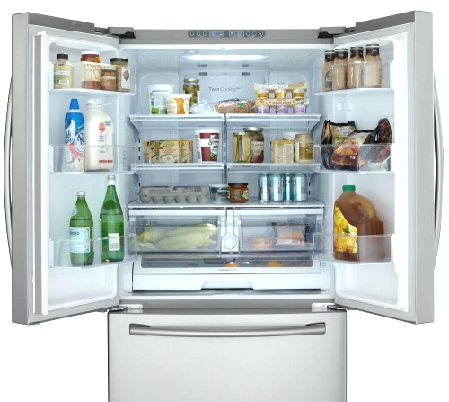 French Door Refrigerator with Ice Maker in Stainless Steel (RF260BEAESR)