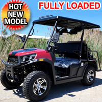 Gas Golf Cart Utility Vehicle UTV Rancher 200 EFI With Automatic Trans. & Reverse - RED