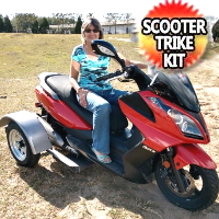 Scooter Trike Kit for Honda Kawasaki Suzuki & Yamaha Universal Easy Fit Kit