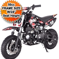 110cc Automatic Pit Dirt Bike Motorcycle w/ E-Start - 50cc FRAME SIZE W/24" Seat Height