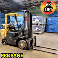 TCM Forklift 6,000 Lift Cap. Heavy Duty Propane Forklift With 19,000 Hrs. - 3 Stage Mast