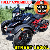 200cc Tryker Trike Scooter Gas Moped Fully Automatic with Reverse - JassCol 200 Trike
