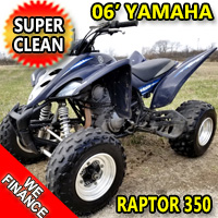 2006 350 Yamaha Raptor Special Edition 350cc Atv Quad - Super Clean