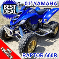 2001 Yamaha Raptor 660R Atv Four Wheeler Quad - Best Deal!