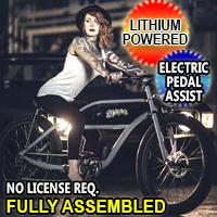350 Watt Cafe Cruiser Racer Electric Bicycle With Lithium Battery