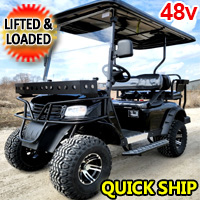 Brand New 48v Electric Golf Cart Lifted & Loaded eMACHINE - Black
