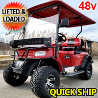 Brand New 48v Electric Golf Cart Lifted & Loaded eMACHINE -  RED