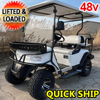 Brand New 48v Electric Golf Cart Lifted & Loaded eMACHINE -  WHITE