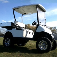 EZ-GO Gas Golf Cart RXV Lifted 13 hp Kawasaki With Utility Bed & Custom Rims & Tires