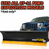 Fits All Ford Expedition 07-11(4wd only) Models - Meyer Home Plow Hydraulically-Powered Lift w/Both Wireless & Wired Controllers - Auto-Angle Snow Plow