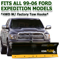 Fits All Ford Expedition 99-06(4wd w/factory tow hooks) Models - Meyer Home Plow Basic Electric Lift Snowplow