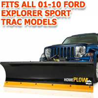 Fits All Ford Explorer Sport Trac 01-10 Models - Meyer Home Plow Hydraulically-Powered Lift w/Both Wireless & Wired Controllers - Auto-Angle Snow Plow