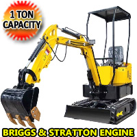 Mini Tuff-Lift Excavator Rubber Track Digger Briggs & Stratton Gas Engine EPA Certified