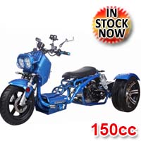 150cc Maddog Air Cooled Single Cylinder 4-Stroke Trike Moped Scooter