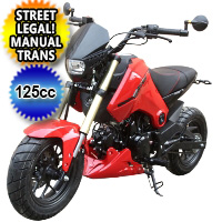 125cc Vader 2 Motorcycle Moped Scooter w/ Manual Trans - PMZ125-1