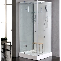 Corner Shower Room Enclosure with Hydro Massage Jets 32" x 32"