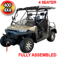 Buck 450X Gas Golf Cart UTV Utility Vehicle 25HP 2WD/4WD With Extended Roof