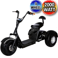 Electric Fat Tire E-Mod 2000W 60V 20AH 3 Wheel Mobility Scooter Trike w/Off Road Tires