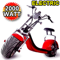 Electric Fat Tire E-Mod 2000 Watt Scooter Chopper Bike