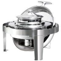 Commercial Roll Top Stainless Steel Bain-Marie Chafing Dish Soup Bowl Station
