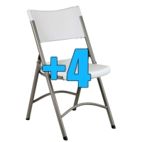 High Quality Package of 4 Heavy Duty Resin Folding Chairs