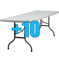 High Quality Package of 10 6ft Folding Tables