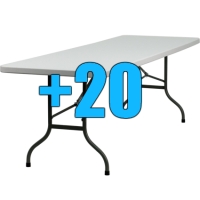 High Quality Package of 20 8ft Folding Tables