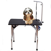 High Quality Professional Portable Folding Pet Dog Cat Grooming Table W/ Wheels