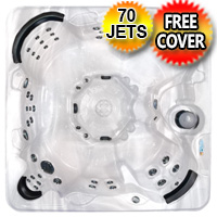Gemstone 8 Person Non Lounger Hot Tub Spa w/ 70 Therapeutic Jets