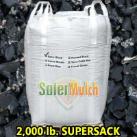 Black Rubber Mulch Shredded Mulch - Natural/Unpainted For Playgrounds and/or Landscaping (ASTM F-3012 CERTIFIED) - Basic Black