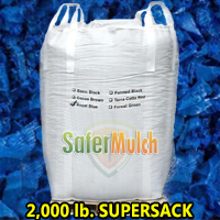Blue Rubber Mulch Shredded Mulch - Painted For Playgrounds and/or Landscaping (ASTM F-3012 CERTIFIED) - Blue