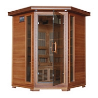 Hudson Bay 3-4 Person Infrared Sauna with Carbon Heaters - Corner Unit