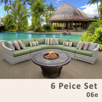 Fairview 6 Piece Outdoor Wicker Patio Furniture Set