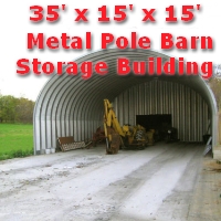 40' x 70' x 16' Steel Storage Metal Arch Pole Barn Building