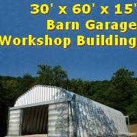 30' x 60' x 15' Residential Garage Storage Building Kit