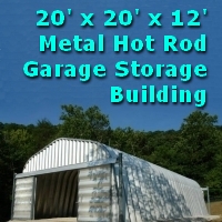 20' x 20' x 12' Metal Hot Rod Garage Storage Building