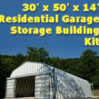 30' x 50' x 14' Residential Garage Storage Building Kit