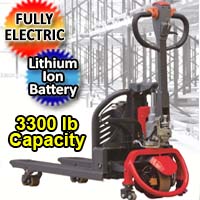 Electric Powered Pallet Jack Gel Battery Motorized 3 000 Lb Capacity Pallet Truck Aw15